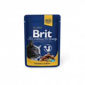 Пауч за котка Brit Premium Chicken & Turkey 100гр.